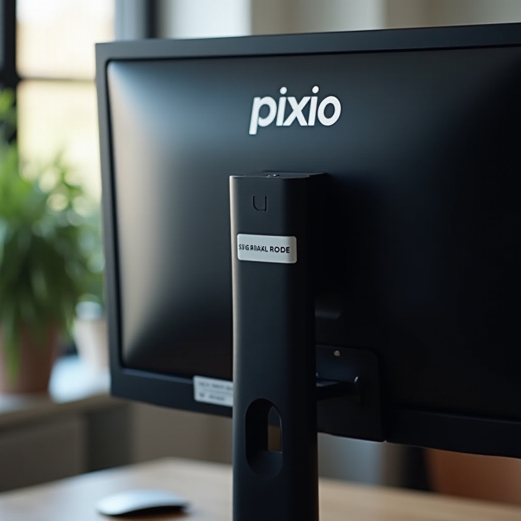 where is serial number on pixio monitor