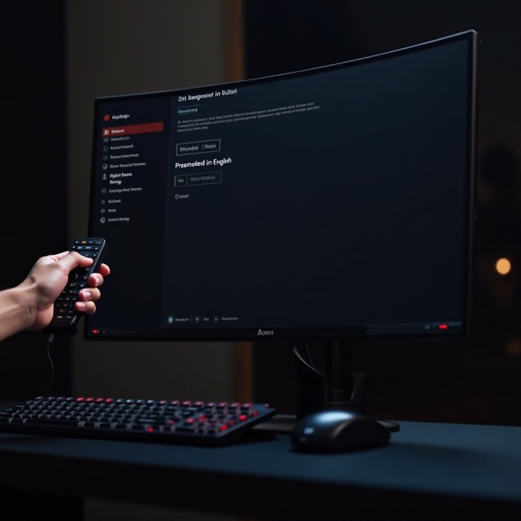 acer predator 모니터를 영어로 변경하는 방법