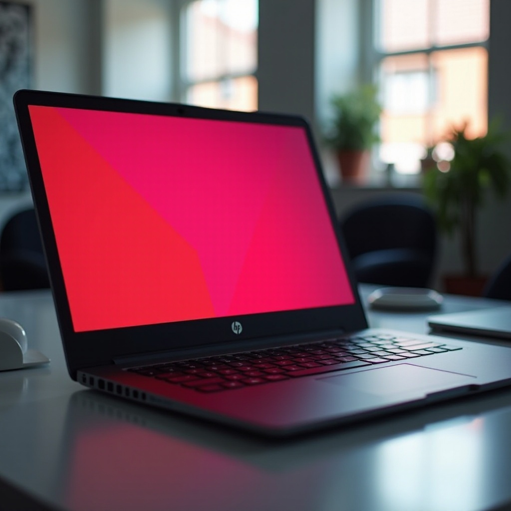 HP-laptopkleuren zijn niet correct, rood is roze.